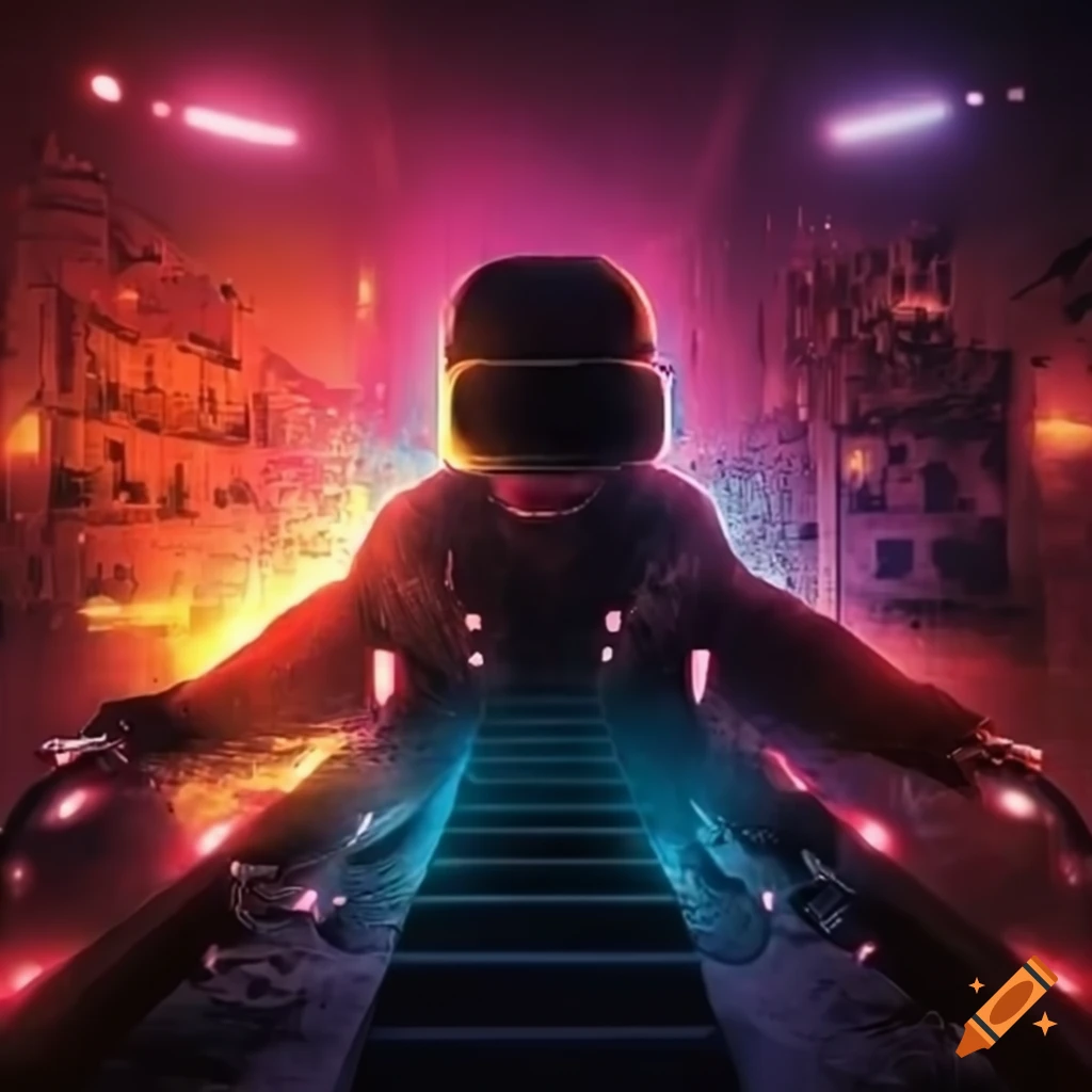 Poster for a futuristic virtual reality movie