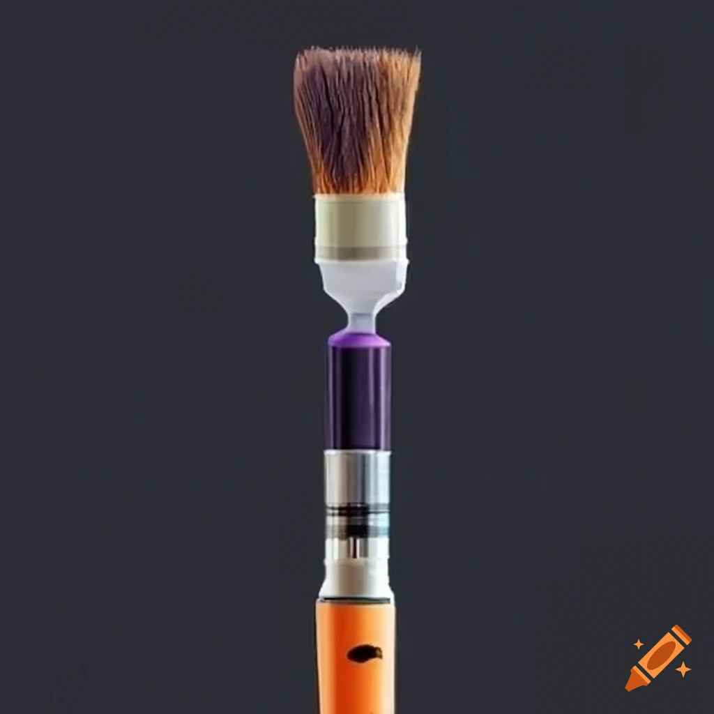 Artistic insulin injection in the shape of a paintbrush