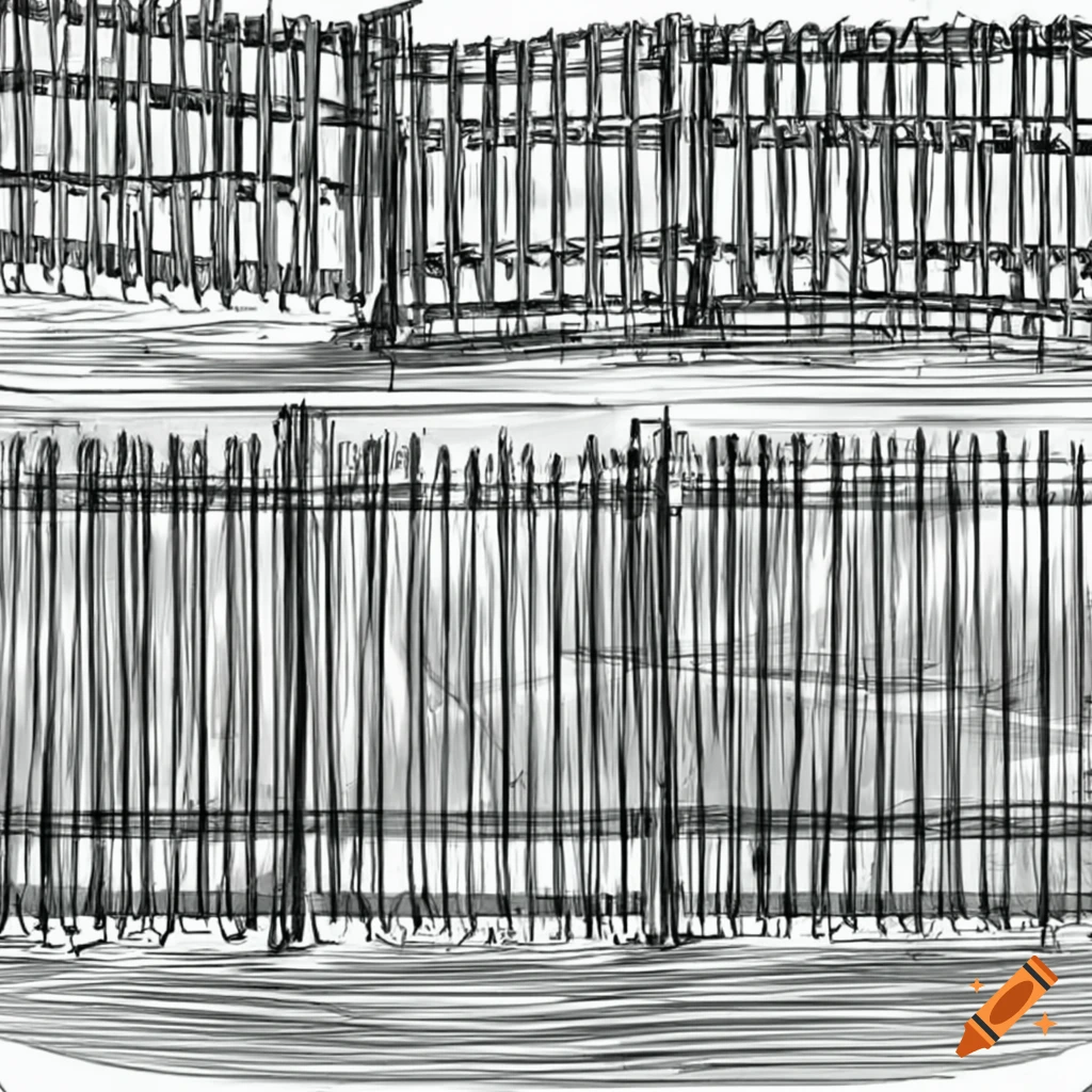 Sketch of a fence representing staying neutral in politics on Craiyon