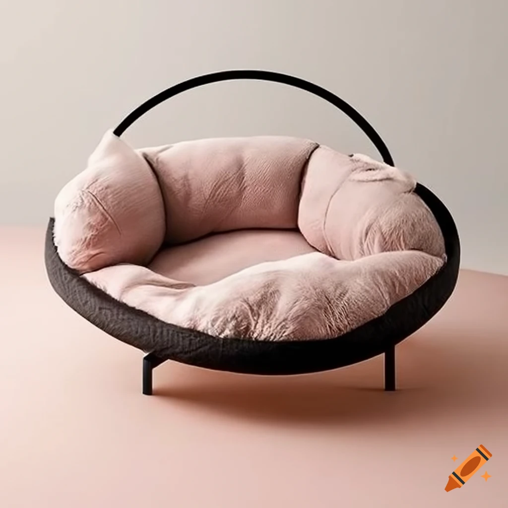Circle pet bed for a cozy nap on Craiyon