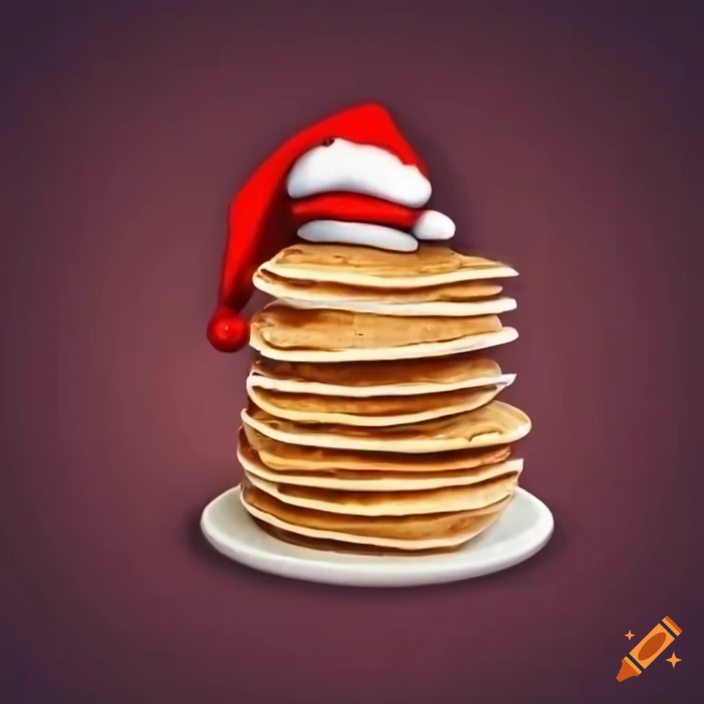 christmas pancakes with adorable puppy face