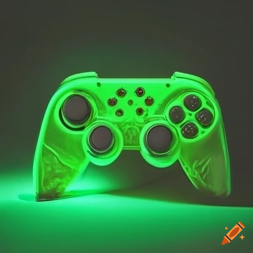 Neon green controller for gaming