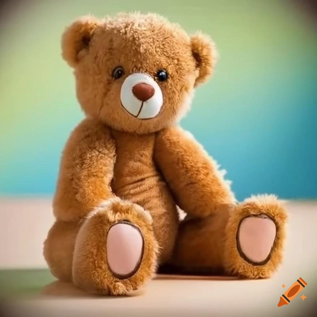  Niedliches bild von einem teddybär auf einem kinderbett on Craiyon 