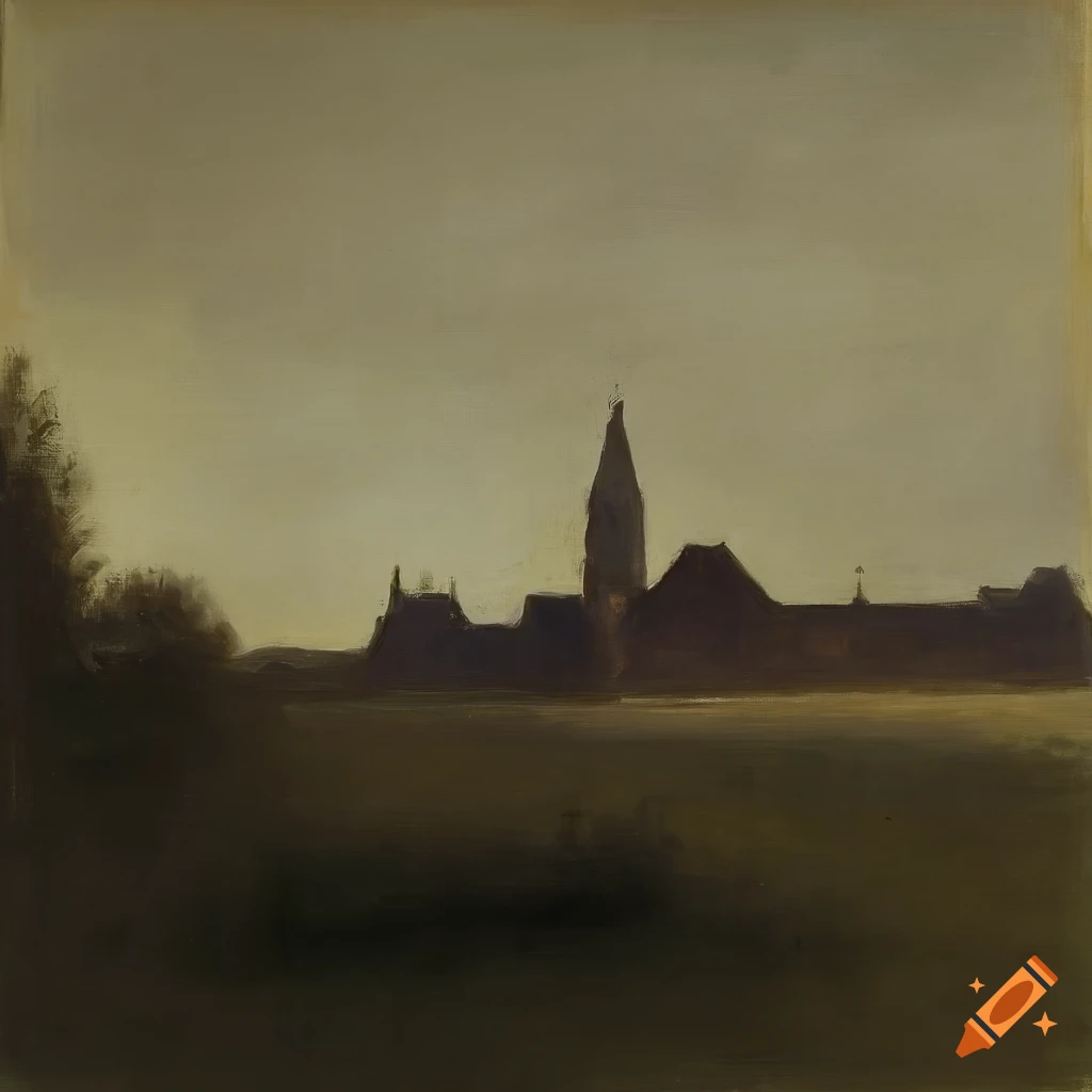 Vilhelm Hammershøi inspired rural town