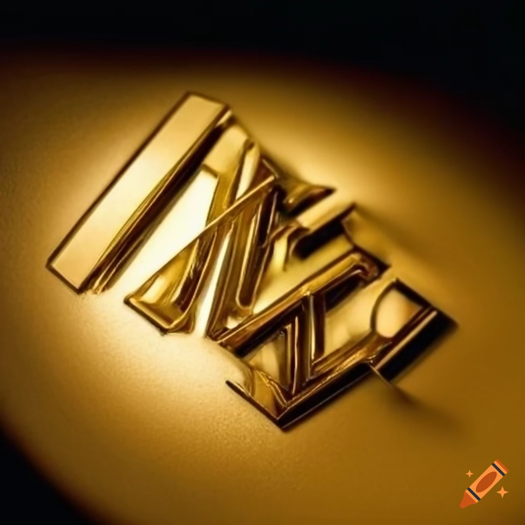 Gold logo design with initials jrw on Craiyon