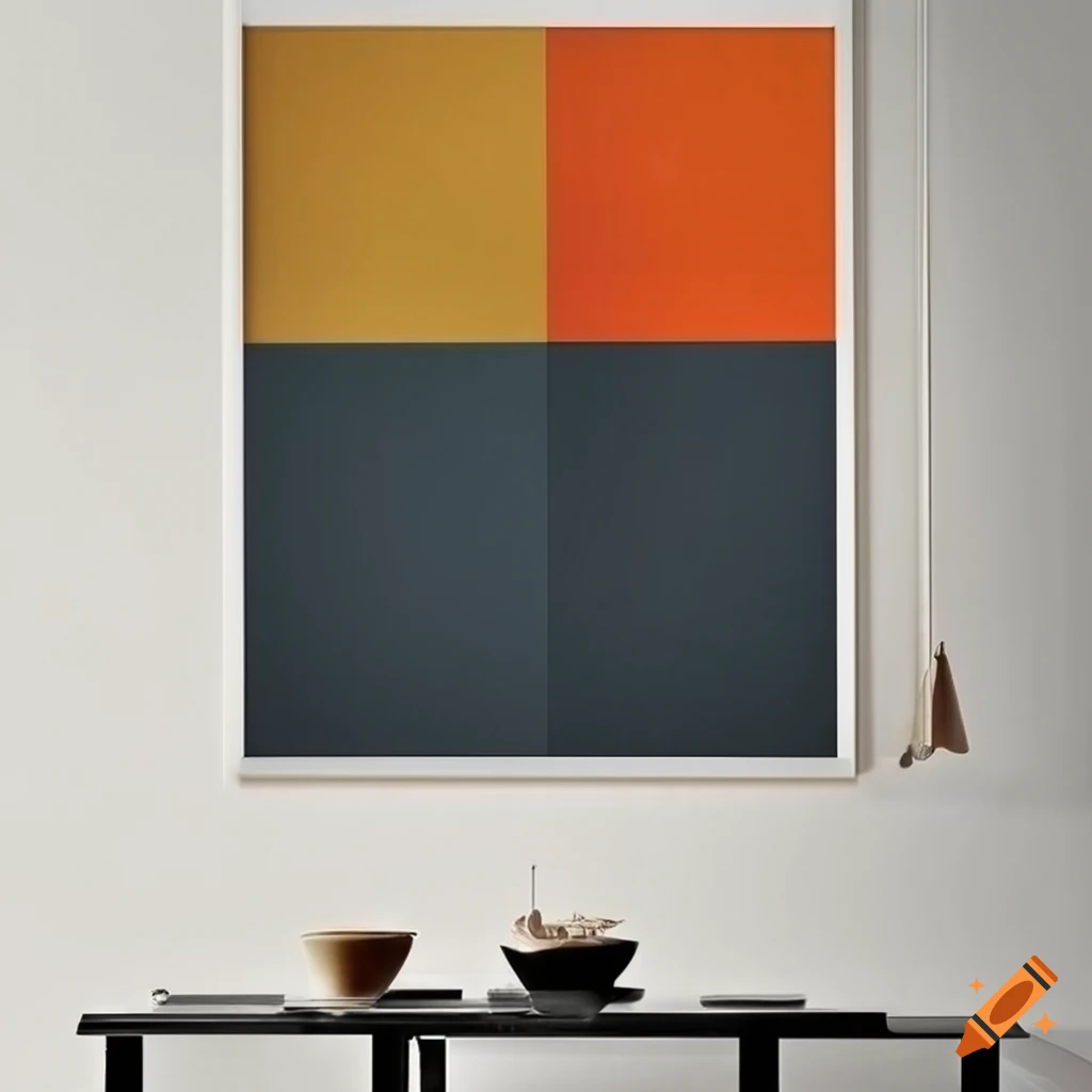elegant white Bauhaus poster