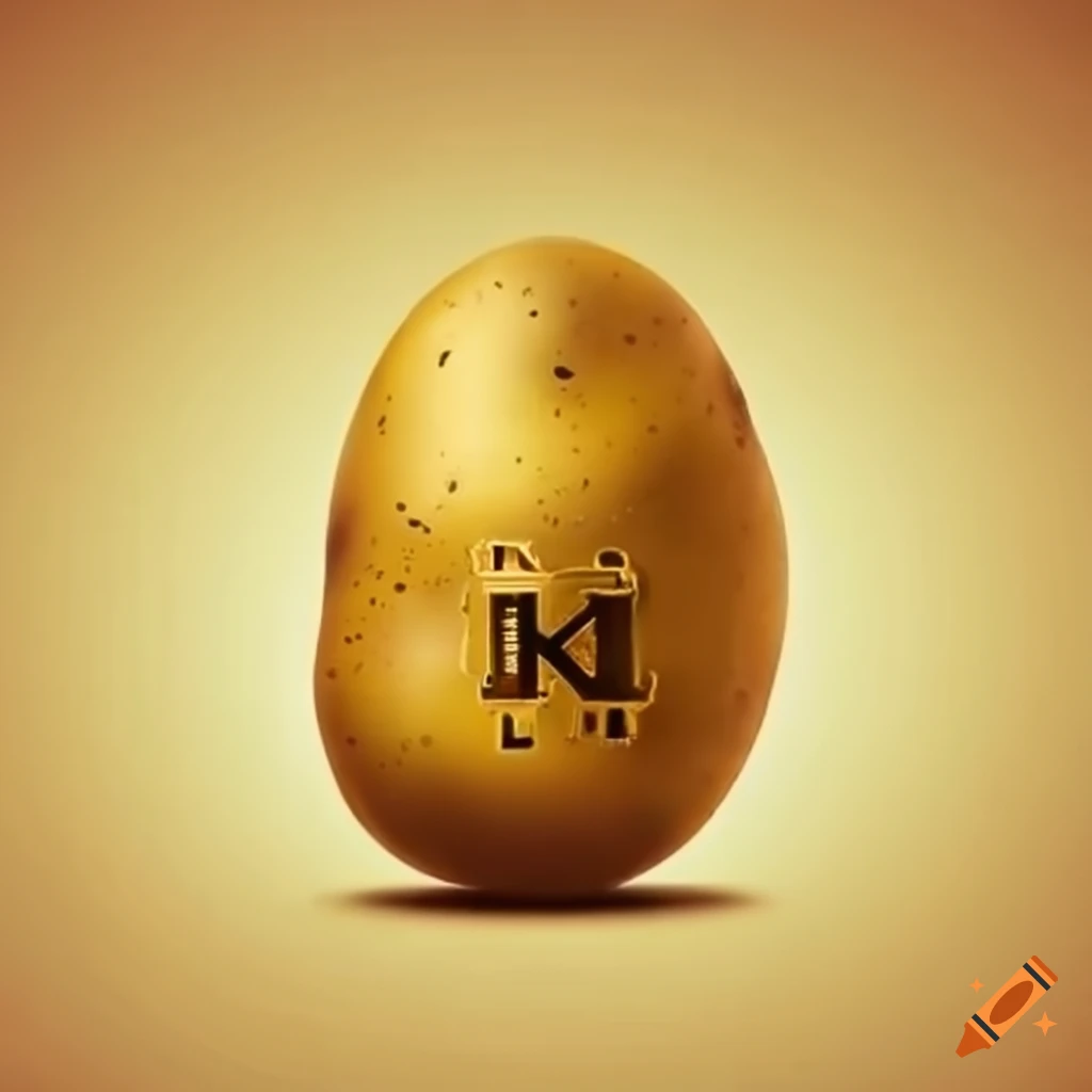 Image of a golden potato with crypto on Craiyon
