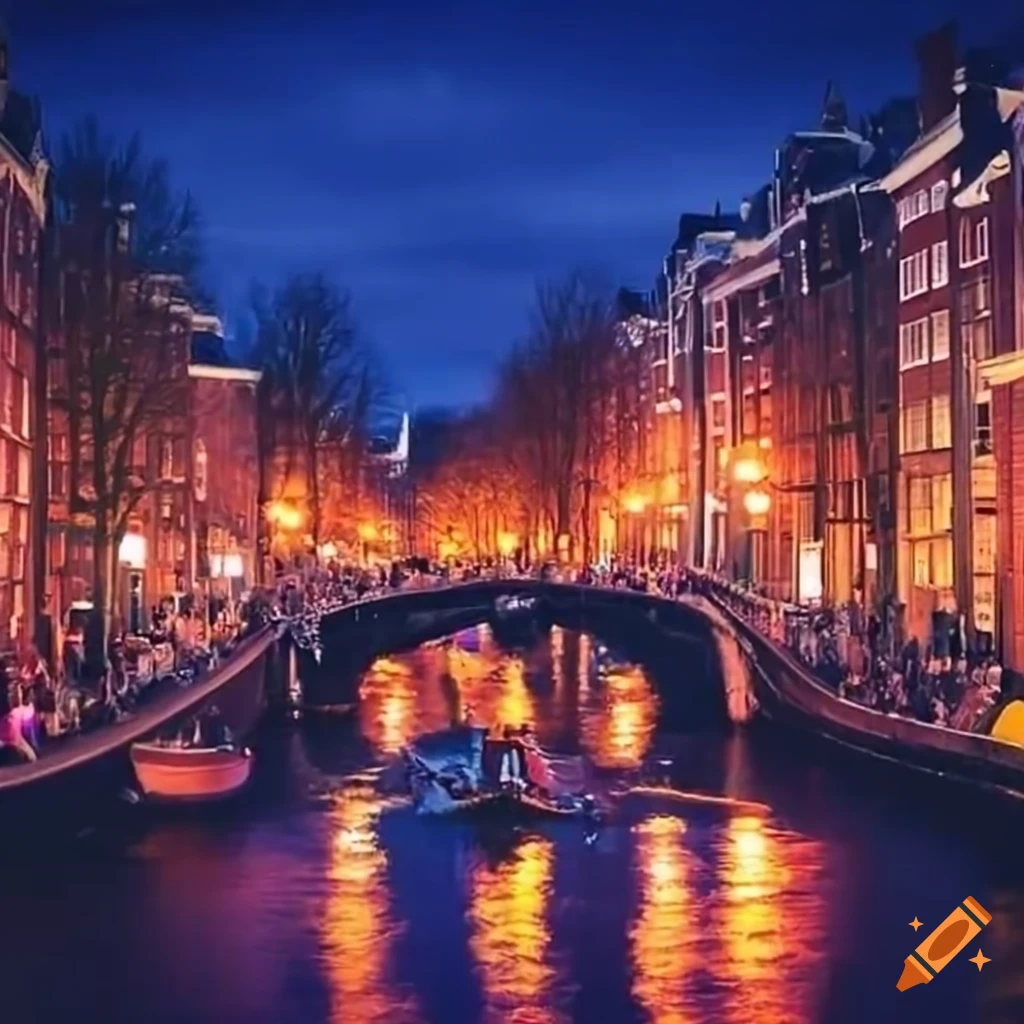 romantic boat tour through the canals of Amsterdam