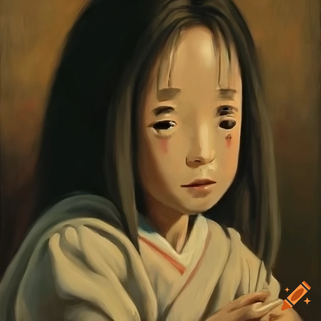 Oil painting of spirited away