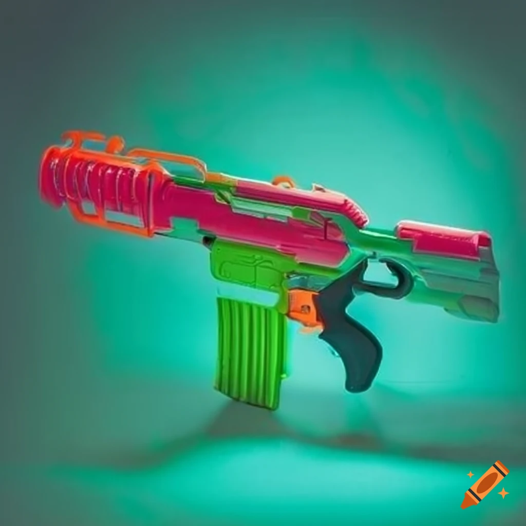 Teal nerf gun on Craiyon