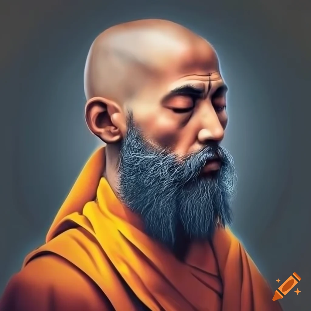 profile picture of a meditating monk with a beard