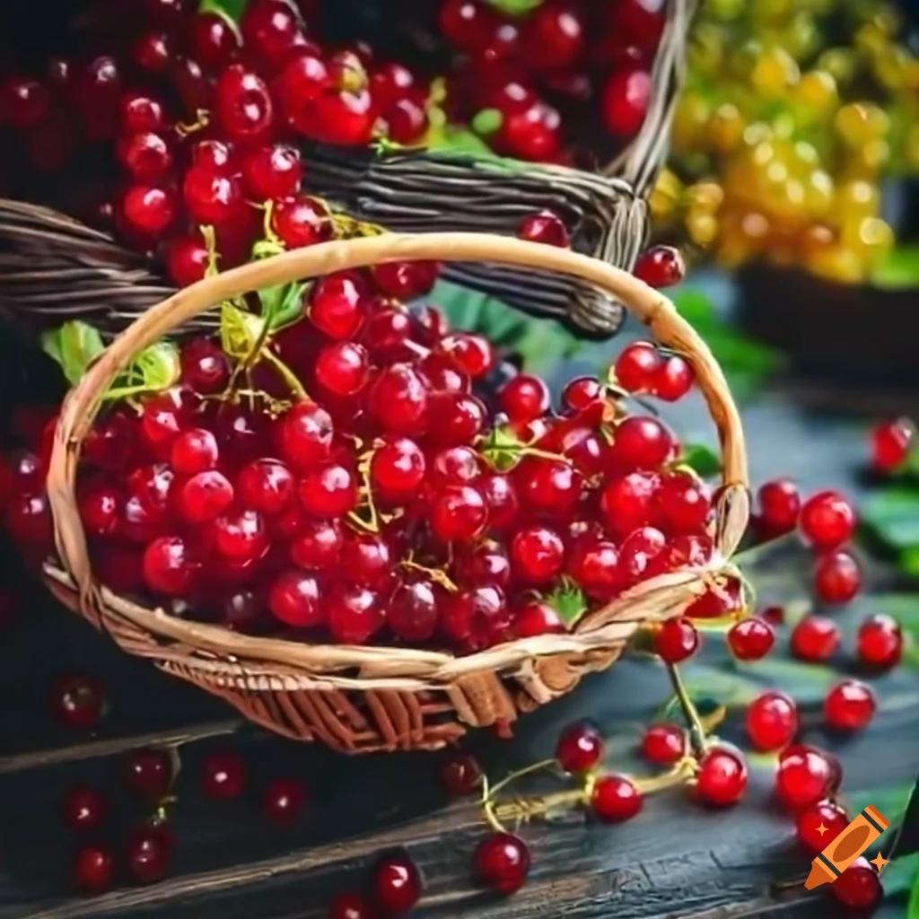basket full of freshly harvested currants