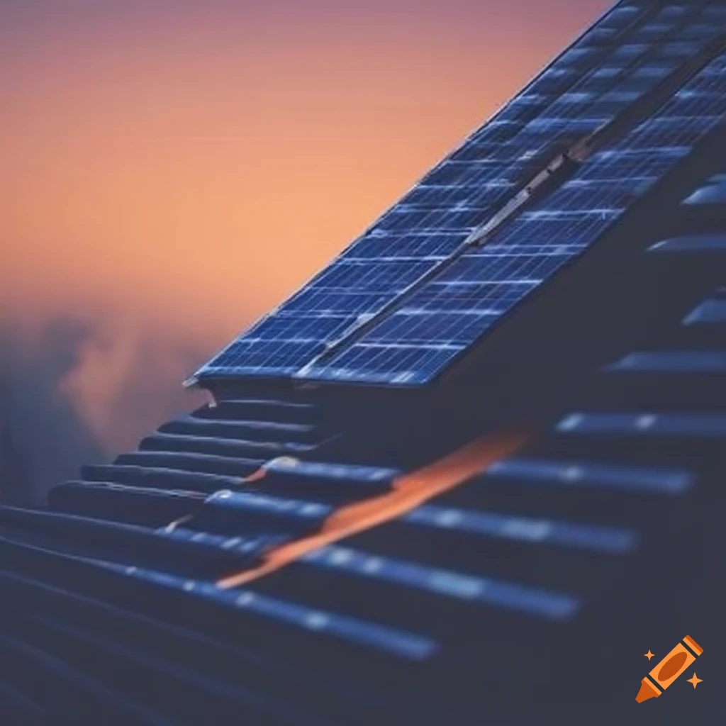 solar rooftop on a misty home