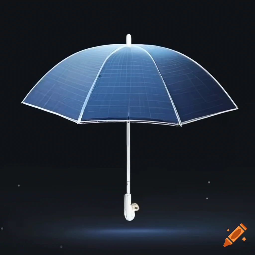 umbrella with solar panel and GPS