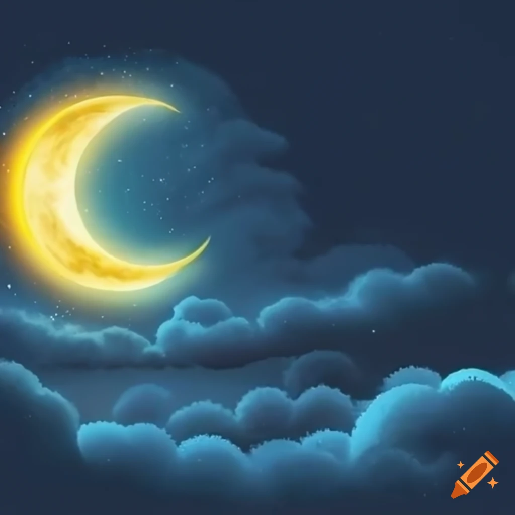Abstract Kids Drawing Blue Night Sky Stock Illustration 2178674647 |  Shutterstock