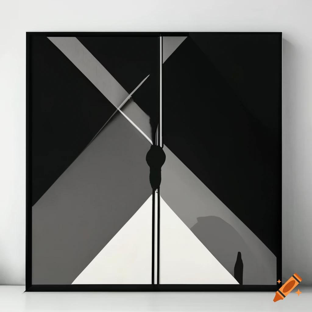elegant black Bauhaus poster