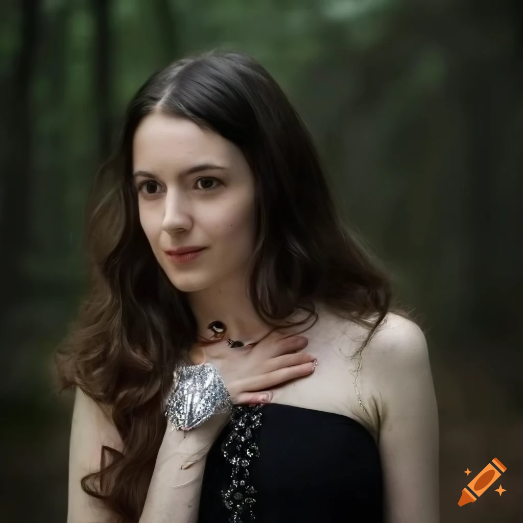 Portrait of actress tanya reynolds in a mystical forest on Craiyon