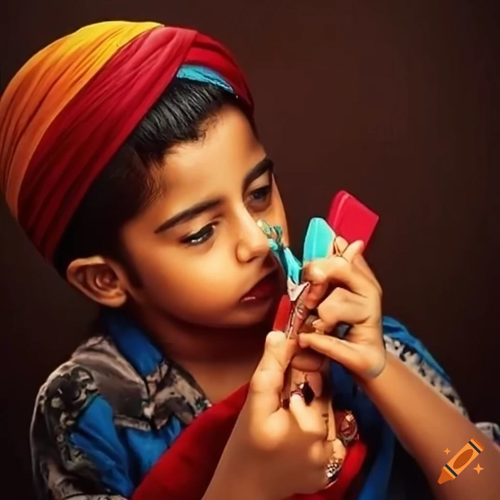 Punjabi teens enjoying scented markers