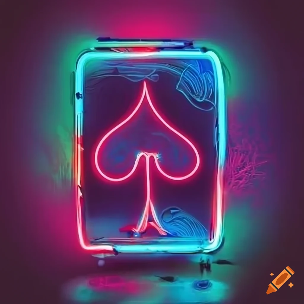 neon-ace-of-spades-on-vibrant-background-on-craiyon