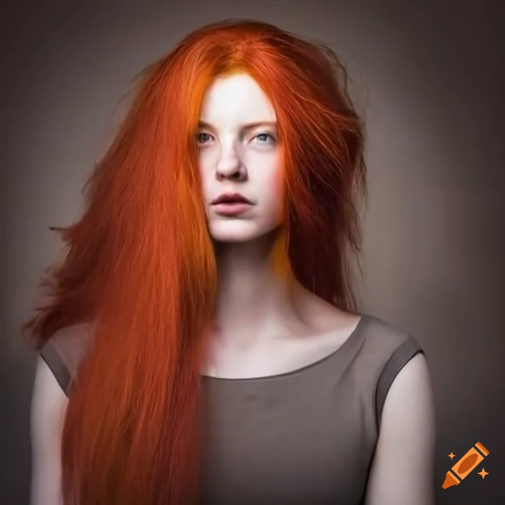 Woman with red hair on Craiyon