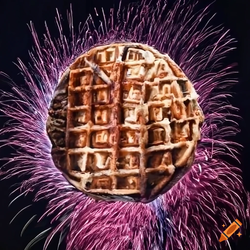 Times square new year's eve ball and waffles on Craiyon