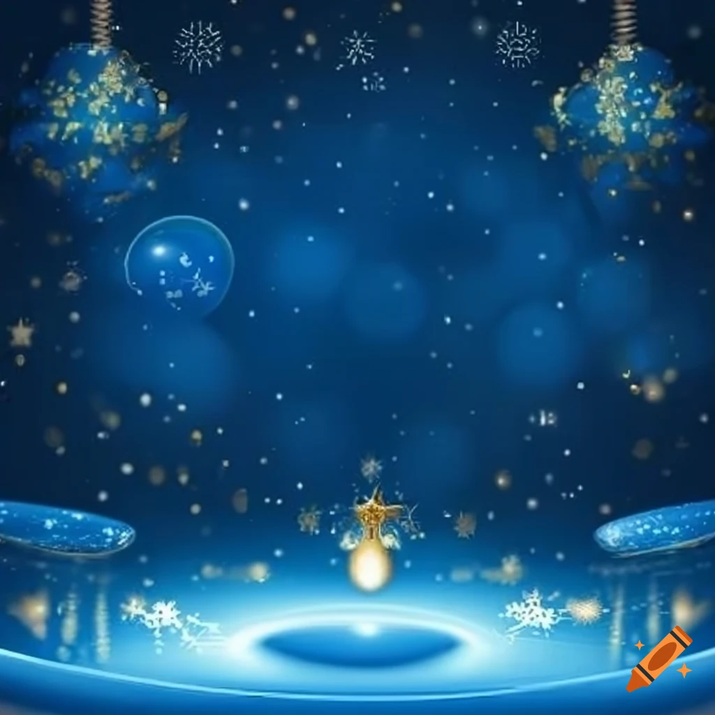 blue and gold Christmas computer science theme