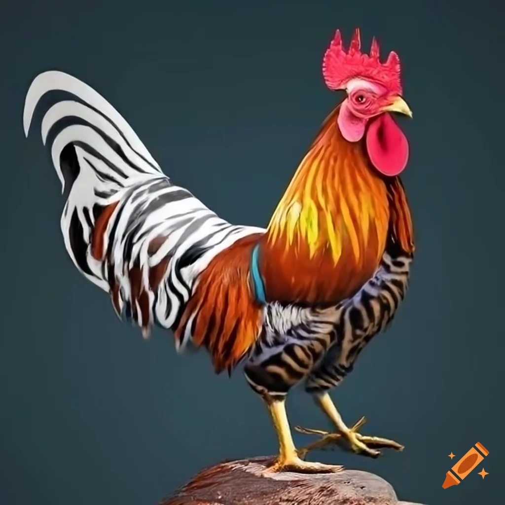 image of a tiger and a chicken