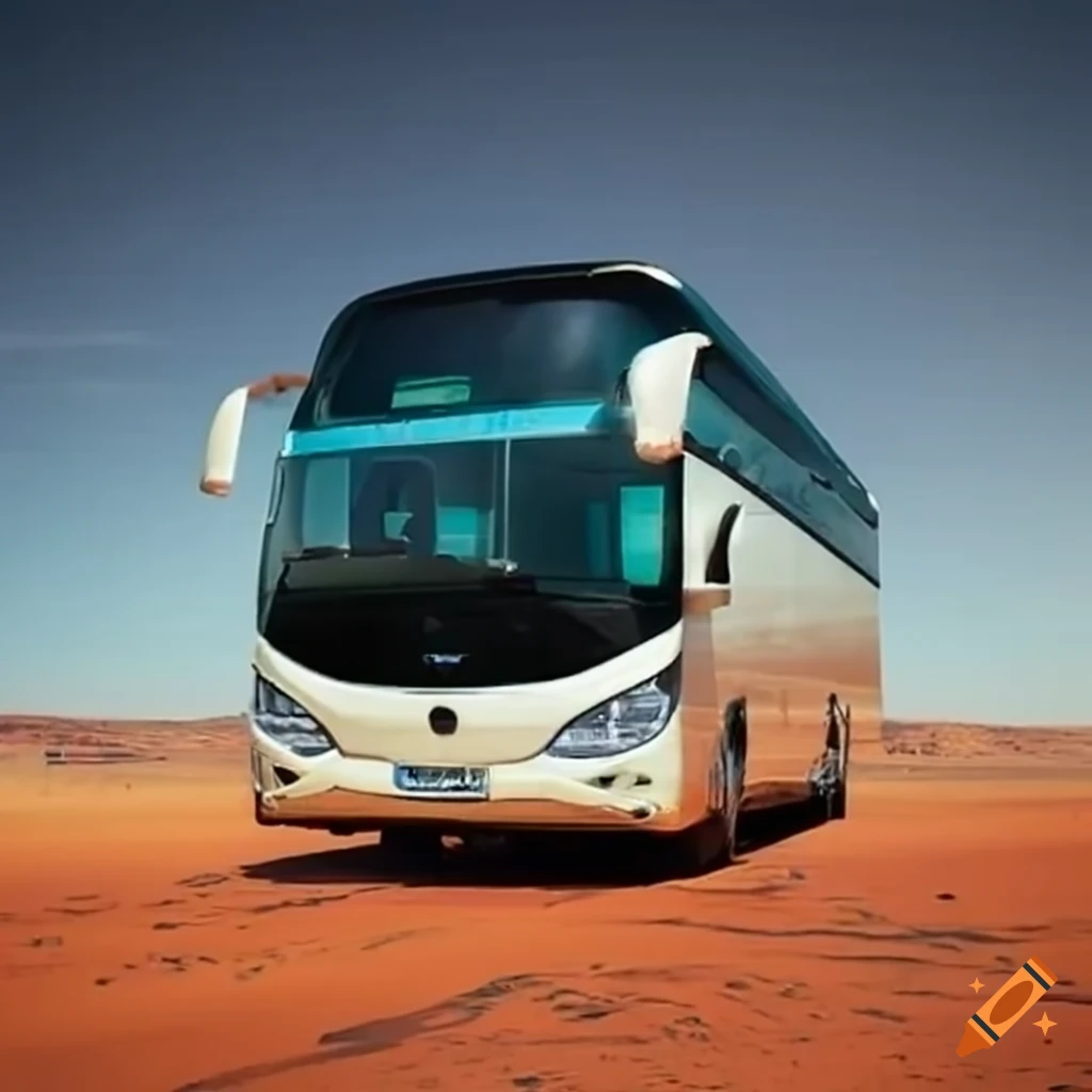 Yutong C12E bus in the Australian outback