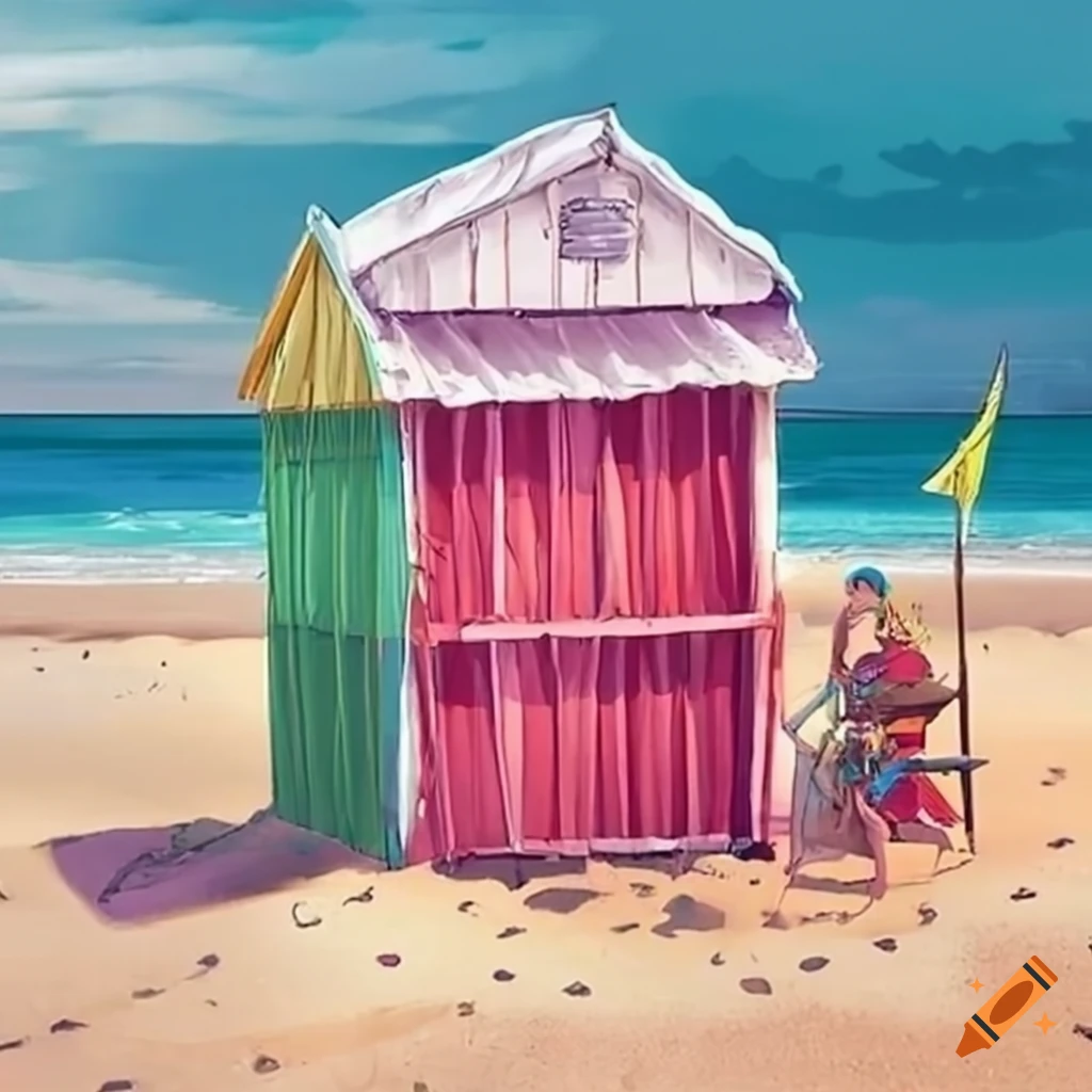beach cabins under the sun
