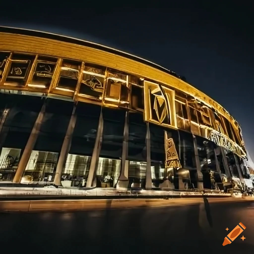 Gold vegas golden knights hockey arena on Craiyon
