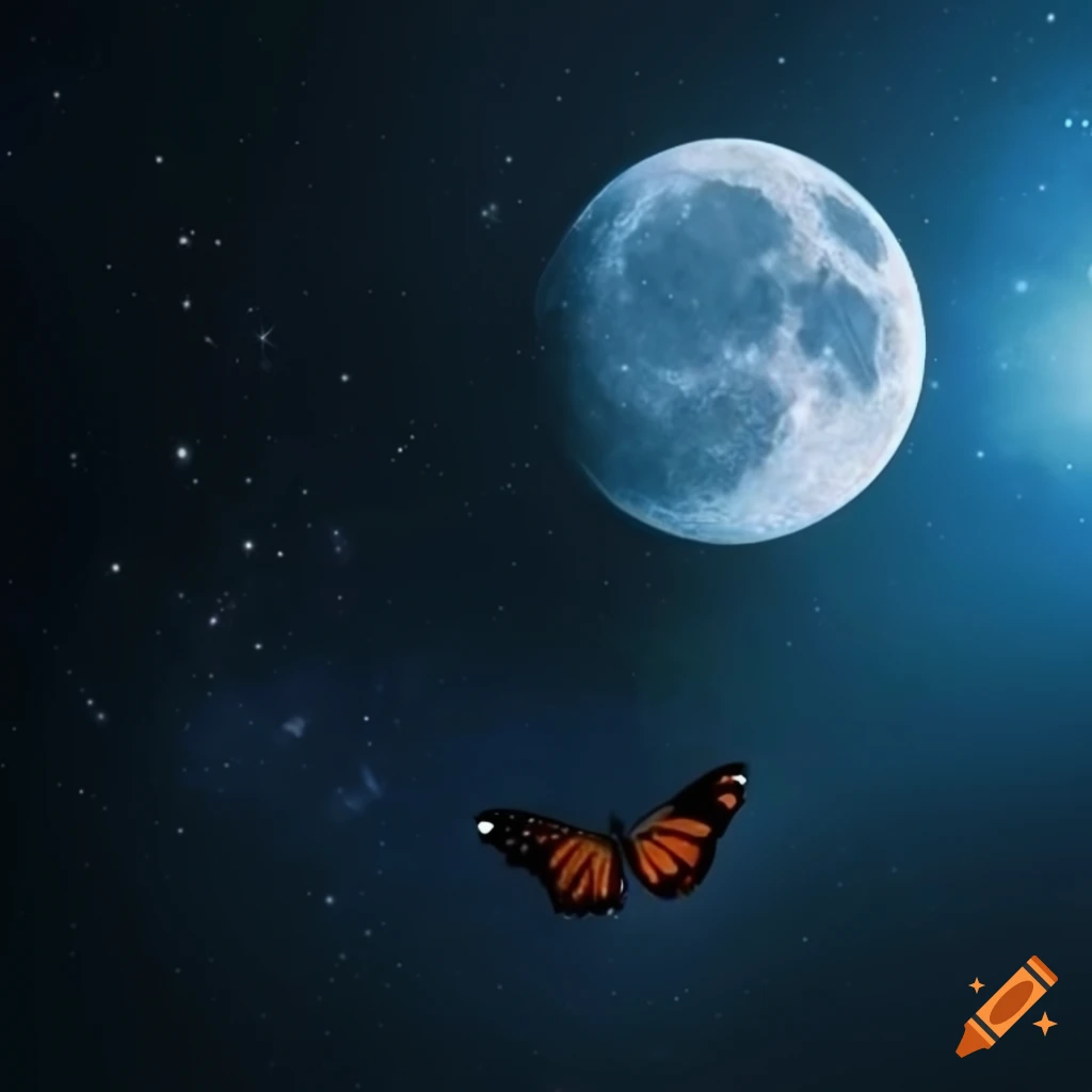 image of a butterfly in space