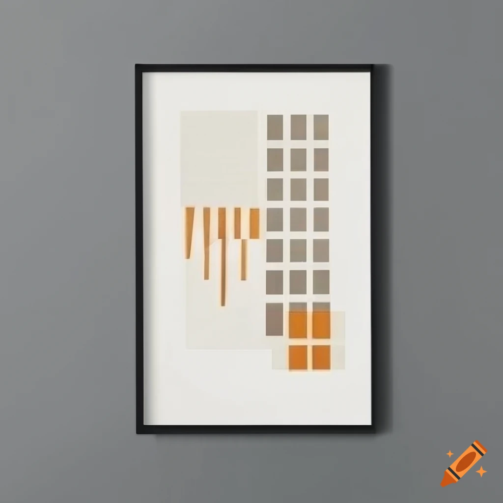 elegant white Bauhaus poster
