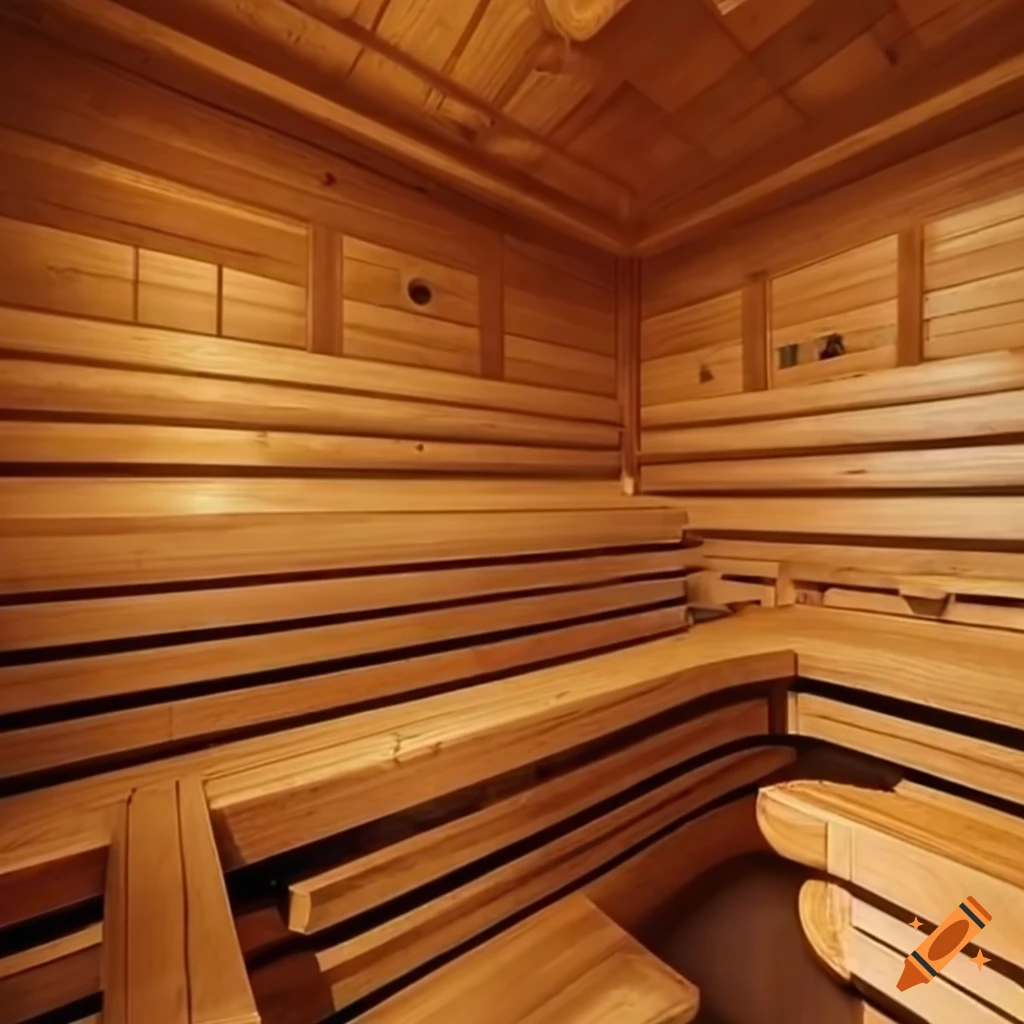 wooden sauna interior