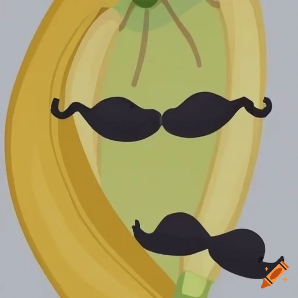 Banana with a mustache