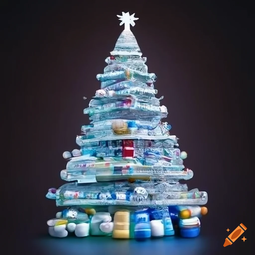 Creative Christmas Tree Made Of Pharmacy Items On Craiyon