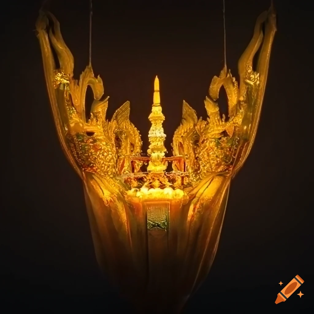 Buddha's hand with traditional Thai patterns