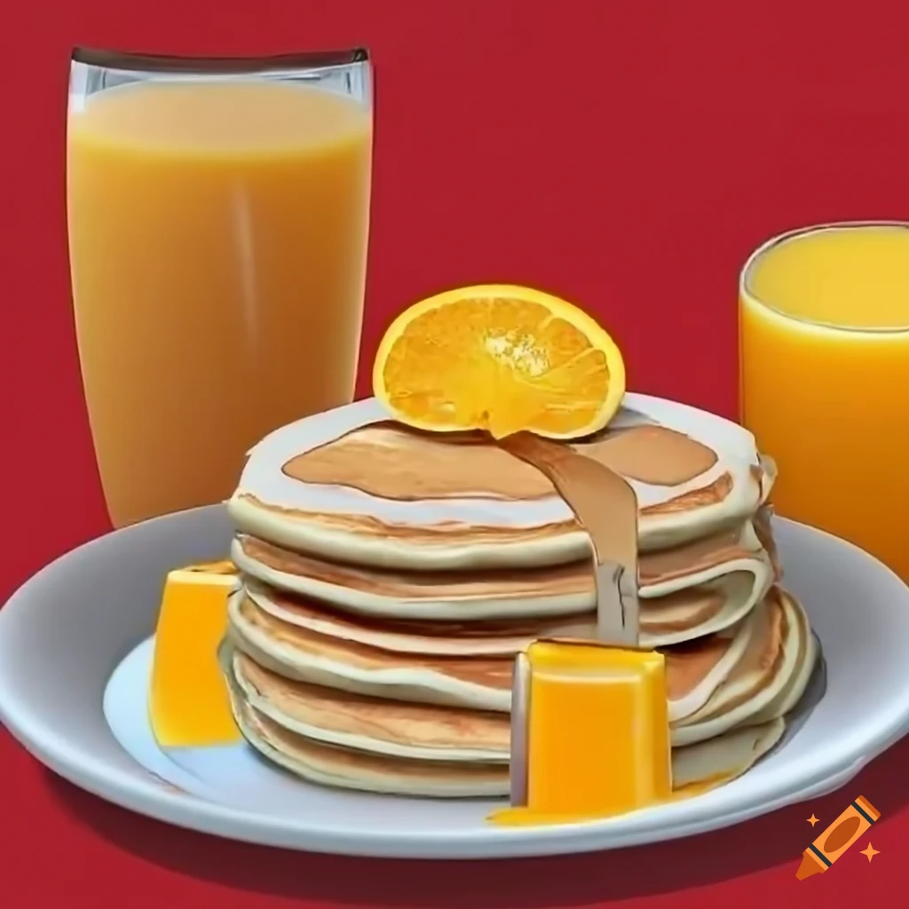 stack of fluffy pancakes with maple syrup and butter