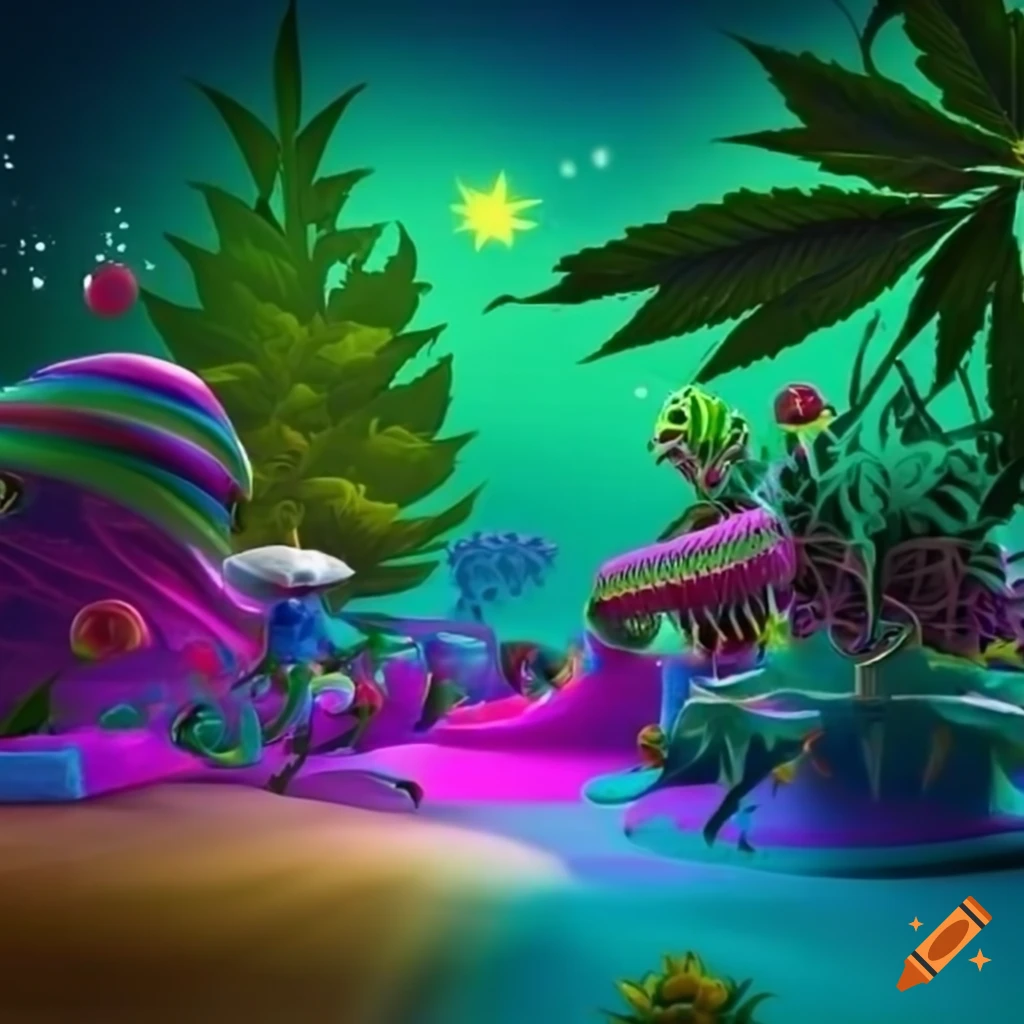 fantasy artwork with candy land theme
