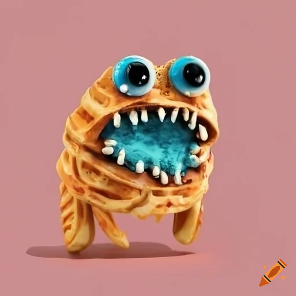 Funny waffle monster
