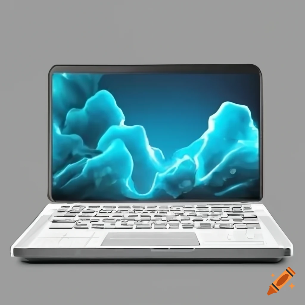 Laptop with transparent background on Craiyon