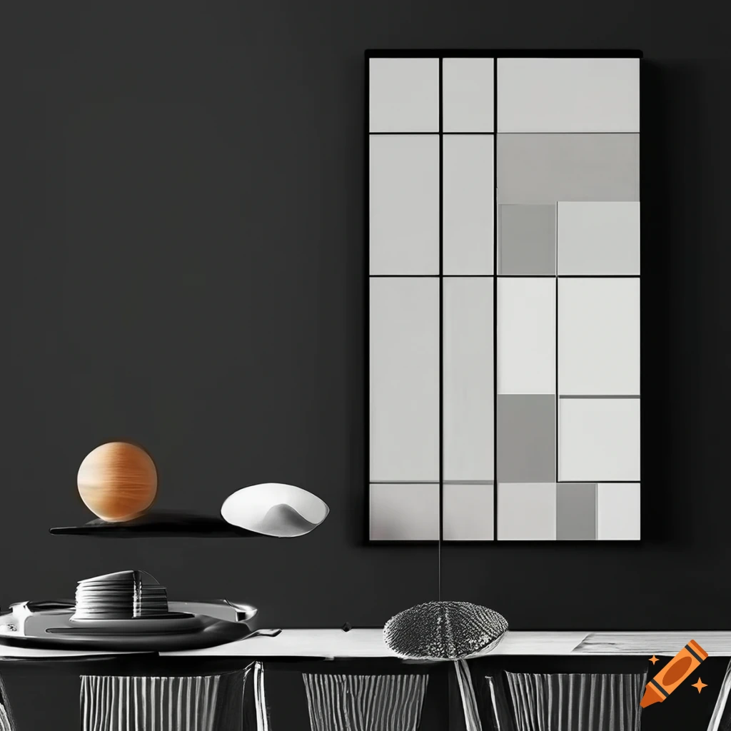 elegant black Bauhaus poster