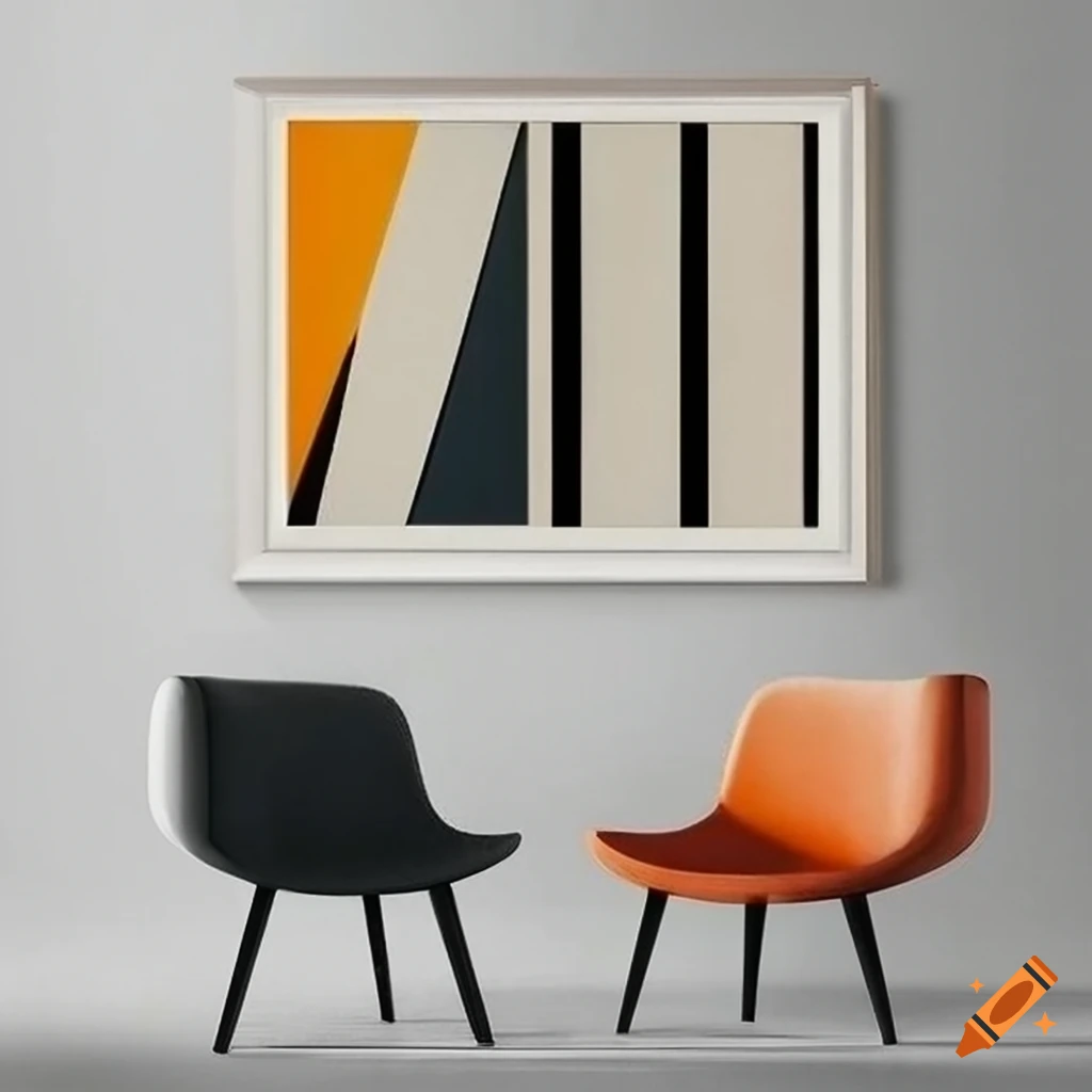 elegant white Bauhaus poster