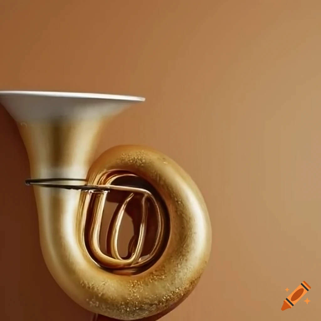 wallpaper of a French horn with bagels