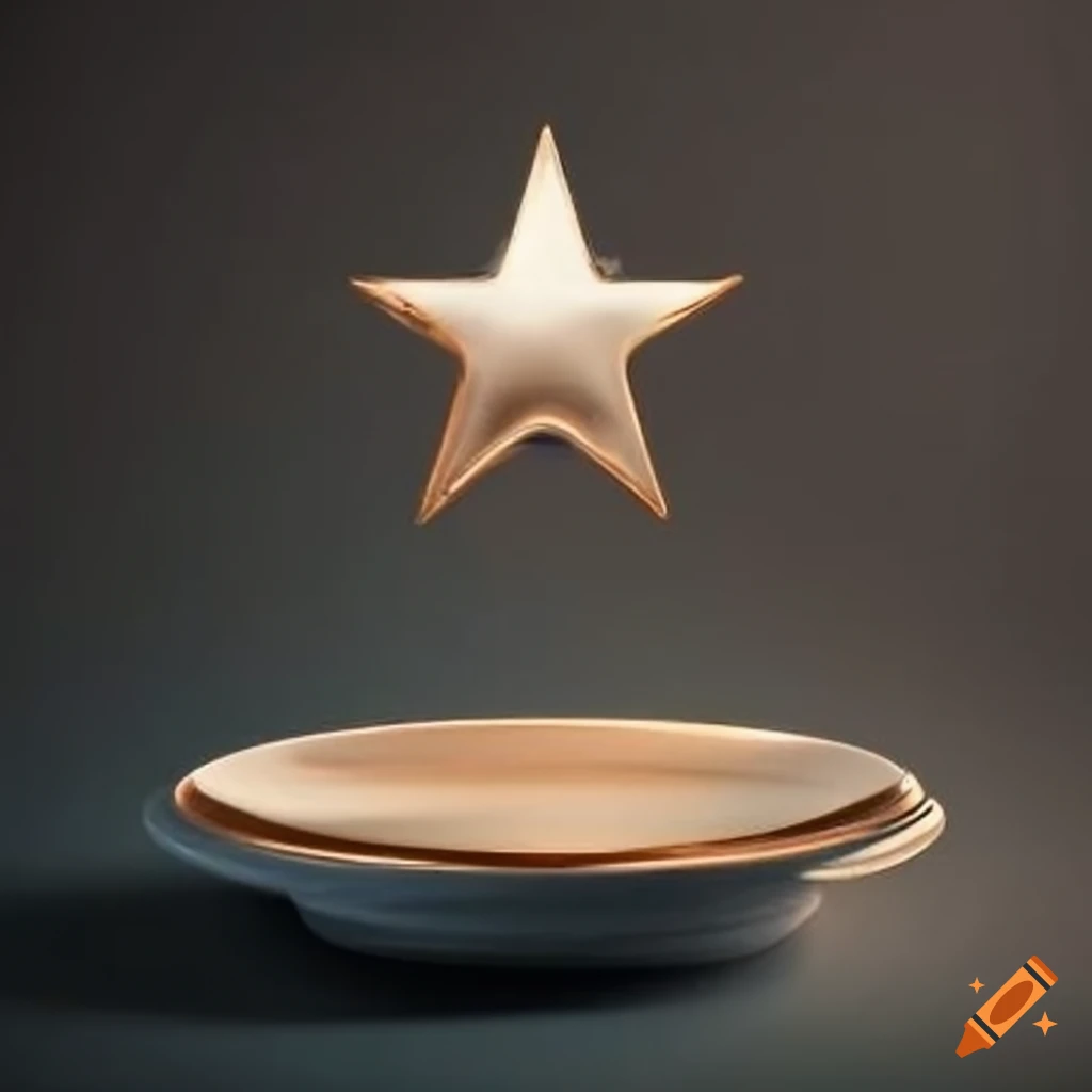 plate with a single star decoration
