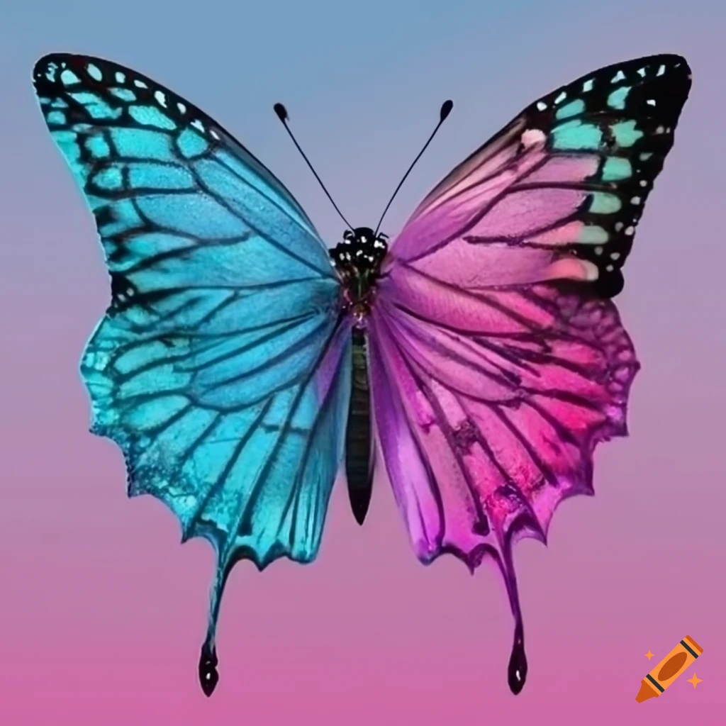Butterflies in the colors of the transgender flag