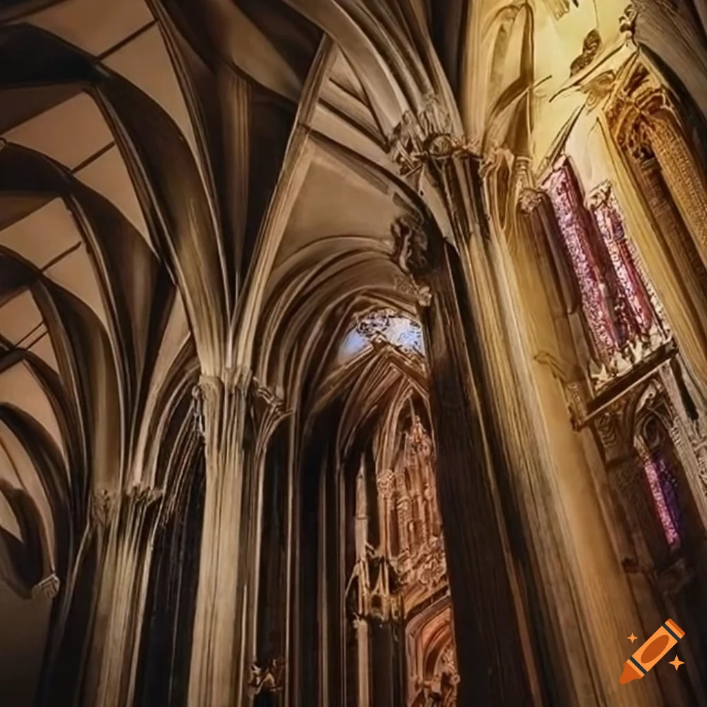 divine cathedral illuminated by heavenly light