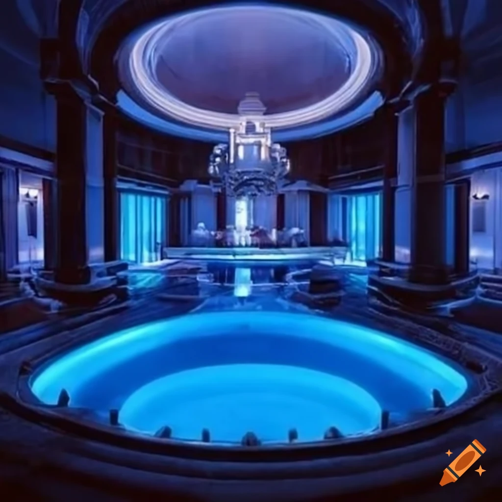 luxurious mansion with 6 pools and "free" sign
