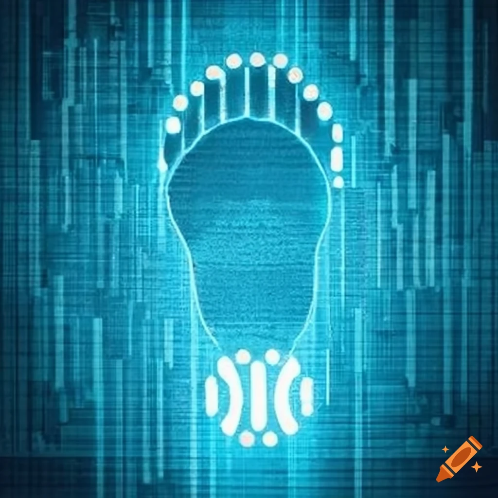 Illustration of a digital footprint