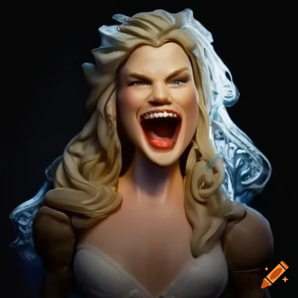 Ice queen action figure in whipped cream dress