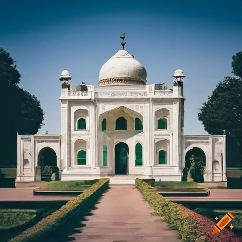 frontal elevation of Mughal Mahal White House Whitemarsh Lynnewood